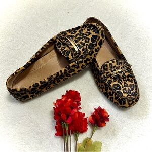 Vionic Ashby Leopard Print Loafer Moccasin - Size 6